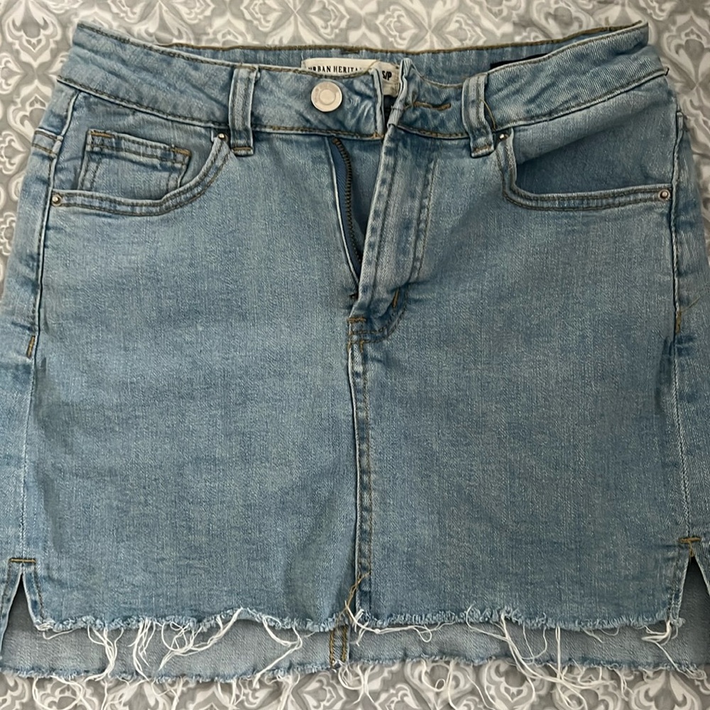 blue jean skirt